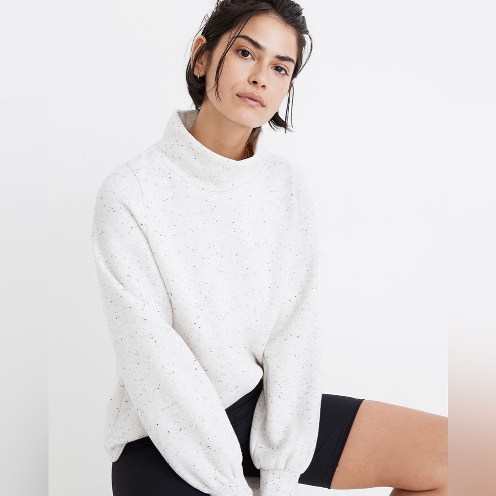 Madewell MWL Betterterry Relaxed Turtleneck Sweatshirt NWOT XXS
